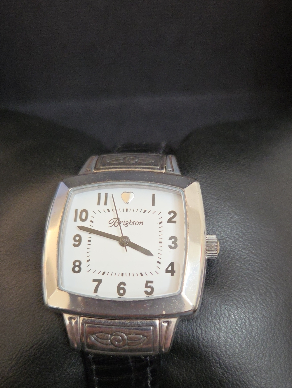 Brighton Silver-Tone Women's Watch with White Dial